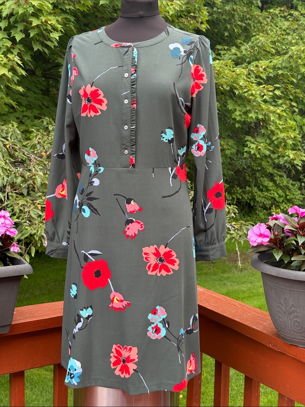 NWOT Loft Deep Green dress